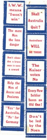 Document - GILBERT RULE COLLECTION: NATIONAL REFERENDUM ADVERTISEMENTS, 1914 - 18