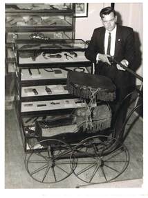 Photograph - PHOTO OF BHS MEMBER WITH VARIOUS COLLECTION ITEMS
