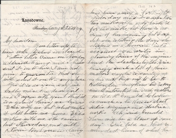 Document - BUSH COLLECTION: LETTER - ALBERT BUSH TO SON, 1909