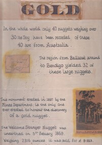 Document - 'GOLD' POSTER WITH DESCRIPTION OF NUGGETS