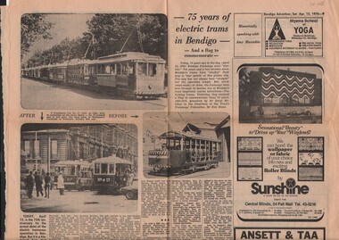Document - BASIL MILLER COLLECTION: TRAMS - '75 YEARS OF ELECTRIC TRAMS IN BENIGO'