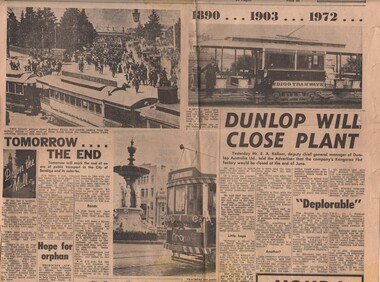 Document - BASIL MILLER COLLECTION: TRAMS - 'TOMORROW THE END'