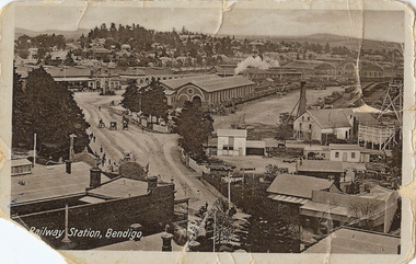 Photograph - RAILWAY STATION BENDIGO, early 1900's ?