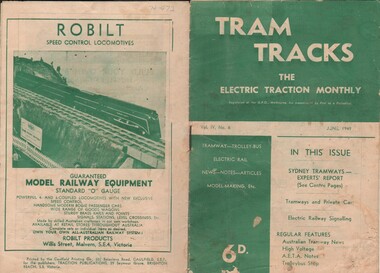 Document - BASIL MILLER COLLECTION: TRAMS - TRAM TRACKS