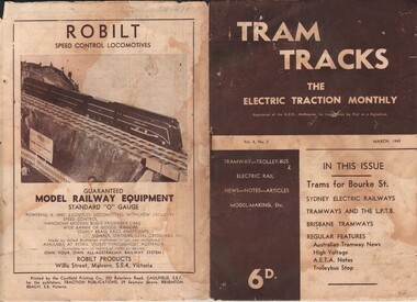 Document - BASIL MILLER COLLECTION: TRAMS - TRAM TRACKS
