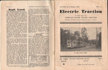 Document - BASIL MILLER COLLECTION: TRAMS - JOURNAL 'ELECTRIC TRACTION', February 1963