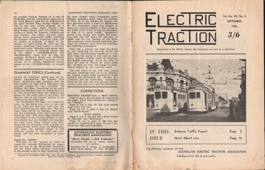 Document - BASIL MILLER COLLECTION: TRAMS - JOURNAL 'ELECTRIC TRACTION', September 1965