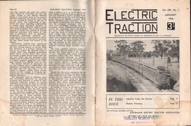 Document - BASIL MILLER COLLECTION: TRAMS - JOURNAL 'ELECTRIC TRACTION', Janaury 1964
