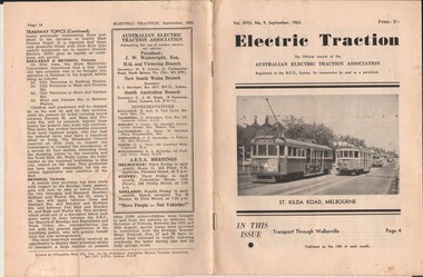 Document - BASIL MILLER COLLECTION: TRAMS - JOURNAL 'ELECTRIC TRACTION', September 1963