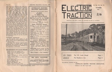 Document - BASIL MILLER COLLECTION: TRAMS - JOURNAL 'ELECTRIC TRACTION', December 1964