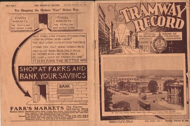 Document - BASIL MILLER COLLECTION: TRAMS - 'THE TRAMWAY RECORD', Feb 20, 1930