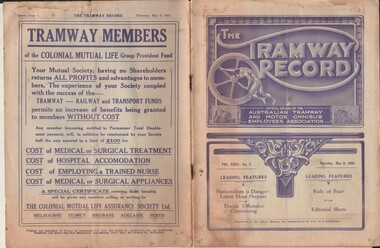 Document - BASIL MILLER COLLECTION: TRAMS - 'THE TRAMWAY RECORD', Thursday May 9th, 1935