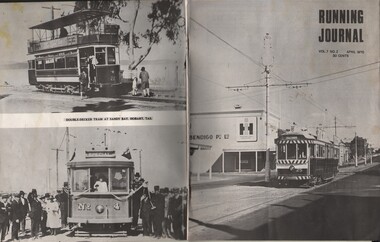 Document - BASIL MILLER COLLECTION: TRAMS - 'RUNNING JOURNAL', April 1970