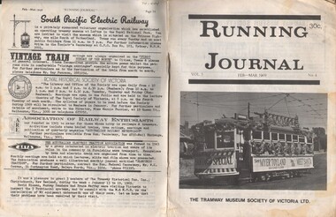 Document - BASIL MILLER COLLECTION: TRAMS - 'RUNNING JOURNAL', Feb - March 1969
