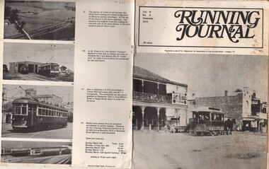 Document - BASIL MILLER COLLECTION: TRAMS - 'RUNNING JOURNAL', December 1972