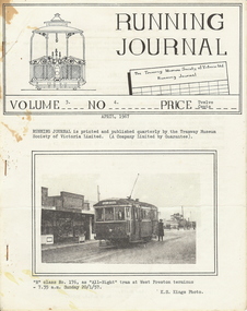 Document - BASIL MILLER COLLECTION: TRAMS - 'RUNNING JOURNAL'