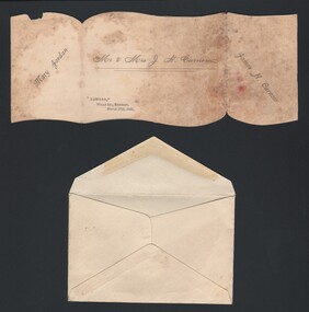 Document - CURNOW COLLECTION: WEDDING CARD, 1895