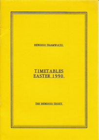 Document - BASIL MILLER COLLECTION: TIMETABLES EASTER 1990, 1990