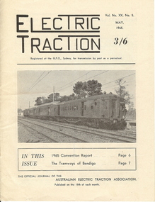 Document - BASIL MILLER COLLECTION: 'ELECTRIC TRACTION' JOURNAL