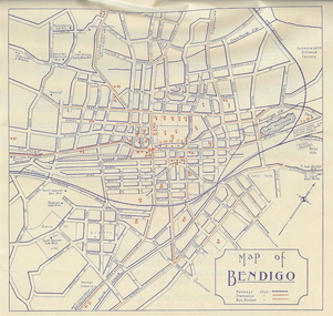 Document - BASIL MILLER COLLECTION: BENDIGO MAP, September 1956