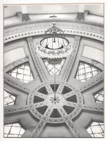 Photograph - CHANDELIER-LIKE LIGHT SUSPENDED FROM DOMED ROOF
