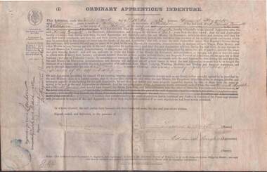 Document - ORDINARY APPRENTICES INDENTURE, 1882