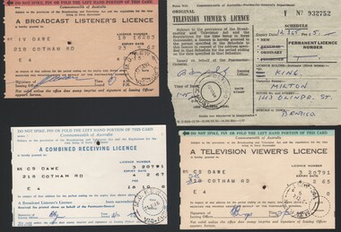 Document - VARIOUS RADIO AND TV LICENCES, 1962 -1969