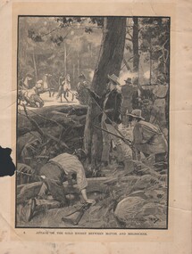 Document - ENGRAVING REPRODUCTION ('ATTACK ON GOLD ESCORT'), post 1887