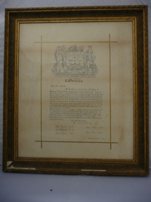 Document - PETHARD COLLECTION: ADDRESS TO BROTHER G.A.PETHARD, 1889