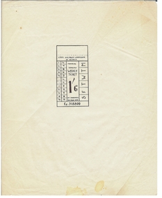 Document - BASIL MILLER COLLECTION: TRAMS - TICKETS - SAMPLE