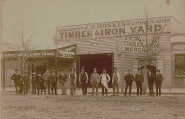 Photograph - J R HOSKINS TIMBER & IRON YARD, BENDIGO, c1900