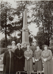 Photograph - GROUP OF EIGHT WOMEN AT WAR MEMORIAL KANGAROO FLAT, 1961