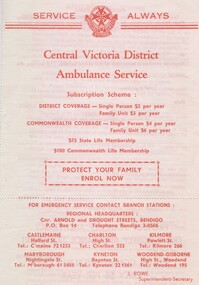 Document - PAMPHLET - SUBSCRIPTION SCHEME DETAILS AND ENROLMENT FORM FOR AMBULANCE SERVICE