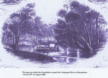 Photograph - PUNT, CAMPASPE RIVER BARNADOWN