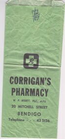 Document - PRINTED PAPER BAG (FOR PRESCRIPTION), ca. 1979's?
