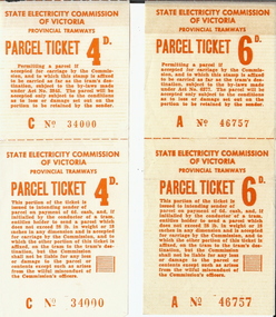 Document - BASIL MILLER COLLECTION: TRAMS PARCEL TICKETS