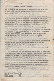 Document - CURNOW COLLECTION: PROPOSAL RE AMALGAMATION, ca. 1913