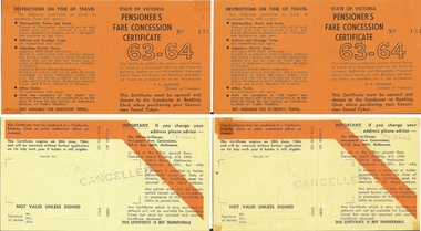 Document - BASIL MILLER COLLECTION: TRAMS TICKETS/CERTIFICATES