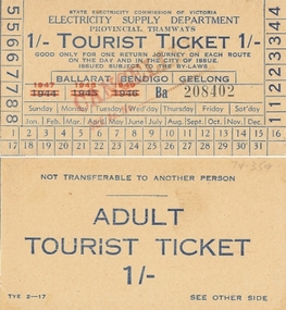 Document - BASIL MILLER COLLECTION: TRAMS TICKETS