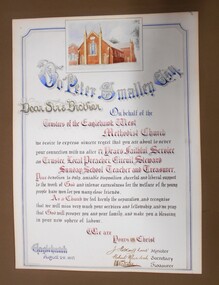 Document - ILLUMINATED ADDRESS TO PETER SMALLEY ESQ, 29 August 1917