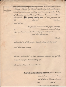 Document - BUSH COLLECTION: FORM - STATUTORY DECLARATION