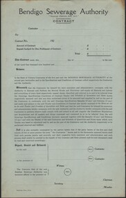 Document - CURNOW COLLECTION: FORM CONTRACT, 1920's