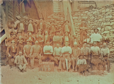 Photograph - LANSELL'S BIG 180 MINE WORKERS, c.1870's - 1880's