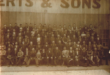 Photograph - ROBERT'S & SON FOUNDRY EMPLOYEES, WILLS STREET, c.1900