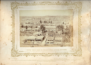 Photograph - VIEWS OF BENIDGO: LOOKING EAST FROM ST.PAUL'S CHURCH, 1875 copy~1970
