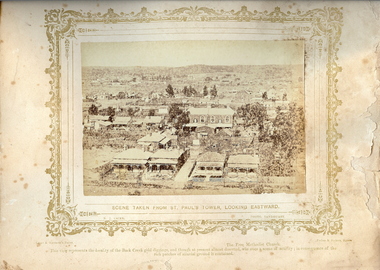 Photograph - VIEWS OF BENIDGO: LOOKING EAST FROM ST.PAUL'S CHURCH, 1875 copy,1970