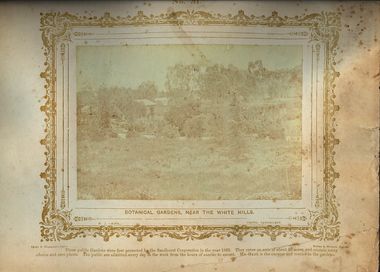 Photograph - VIEWS OF BENDIGO: BOTANICAL GARDENS, WHITE HILLS, 1875