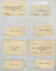 Document - CURNOW COLLECTION: BENDIGO BUSINESS AND CALLING CARDS