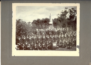 Photograph - LARGE GROUP NEAR STATUE OF QUEEN VICTORIA