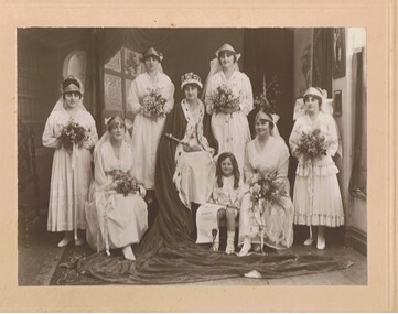 Photograph - QUEEN AND ATTENDANTS FANCY DRESS PHOTO, 1915 - 1920